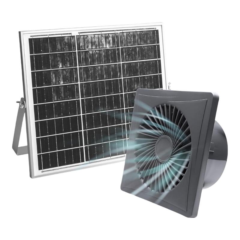 High Efficiency Solar Ventilation System Exhaust Fan 3W Outdoor Ventilation Solution for Greenhouses and Pet Shelters
