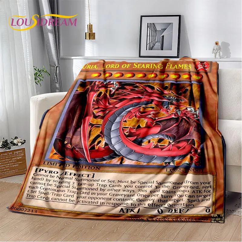 YuGiOh Monster Card Anime Plush Flannel Throw Blanket for Bedroom Living Room Bed Sofa Picnic Soft Cozy D Design