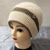 Шерстяная шапка, женская ворсовая шапка, осенне-зимняя толстая двухслойная теплая вязаная шапка