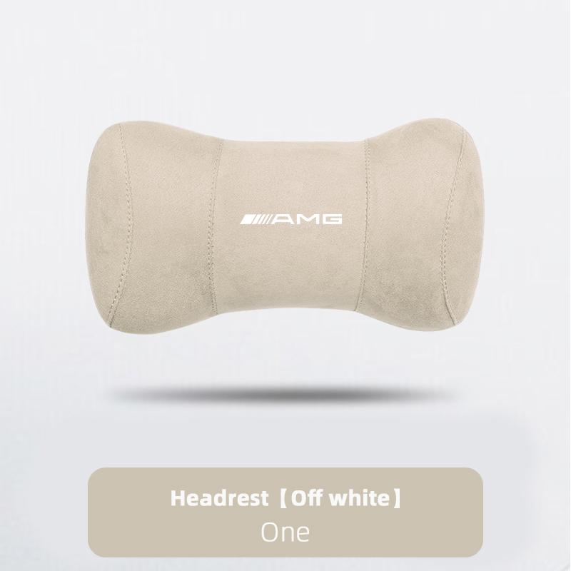 Car Seat Safety Headrest Pad Auto Emblem Neck Pillow For Mercedes Benz AMG W203 W206 W220 W205 W211 W212 W201 W168 W169 W167 GLC