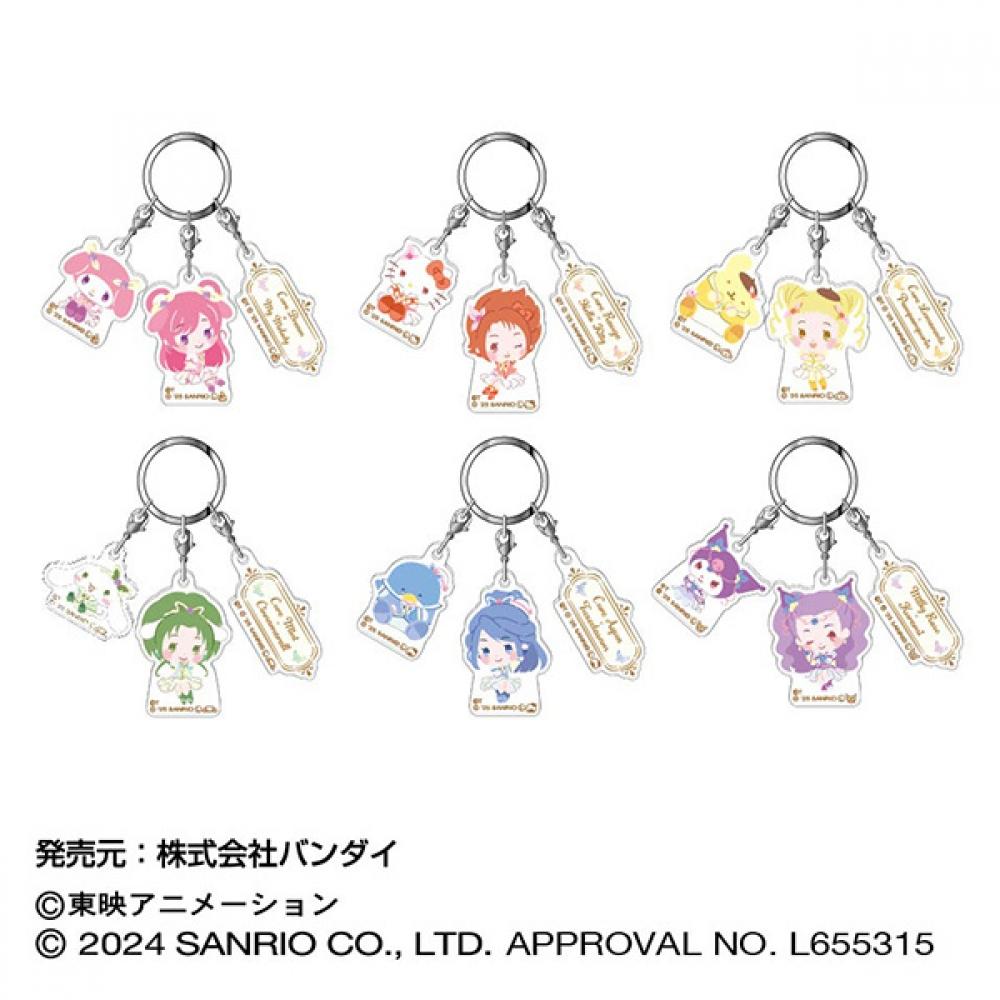 Sanrio Да PreCure 5 Gogo X Персонажи Sanrio Тройной акриловый брелок 01 Кюа Дрим X Май Мелоди