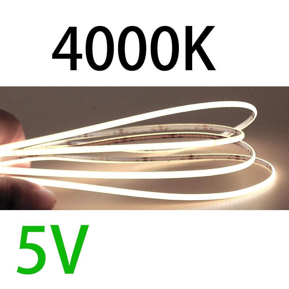 5V USB COB LED Strip Light 2.7mm Super Thin Strips 1m 2m Warm Cool White For Bedroom DIY Decoration Flexible Lighting Ribbon