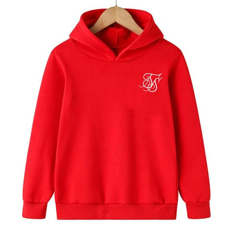 Children's hooded sweatshirts, fleece pullovers for spring and autumn, fashionable hooded tops for boys and girls, sportswear