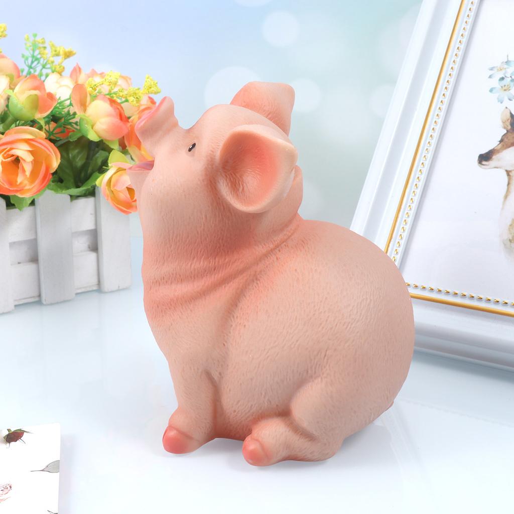 Piggy Bank Resin Coin Box Saving Pot Pig Shape Money Box Bedroom Decor Birthday Gift Size S Piggy Bank Saving Pot