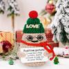 Christmas Crochet Positive Glasses Potato with Encouraging Card Emotional Support Handmade Knitting