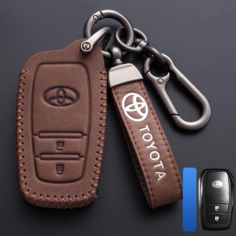 2026 Горячие Для Toyota Колпаки на колеса Кожаный Чехол для ключа автомобиля Обложка Оболочка Сумка Для Toyota Corolla SE 2023 Camry 50 55 TLC200 Yaris Land Cruis