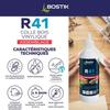 Colle Bois - BOSTIK - R41 - Spéciale D3 - Prise Rapide - Résistante à l'Humidité - 750 g
