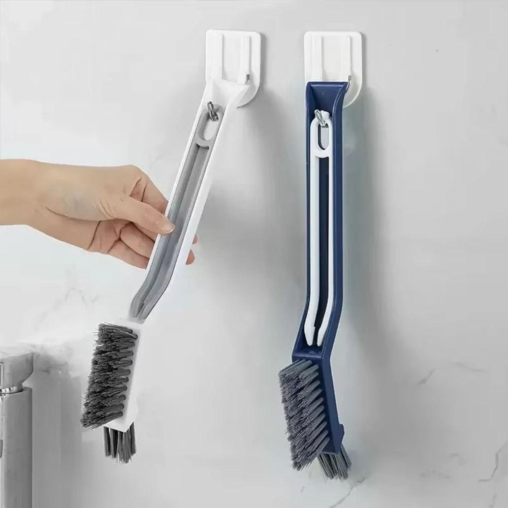 3 in1 Long Handled Gap Brush Hard Bristled Corner Brush Effective Cleaning Brush  Window Grooves
