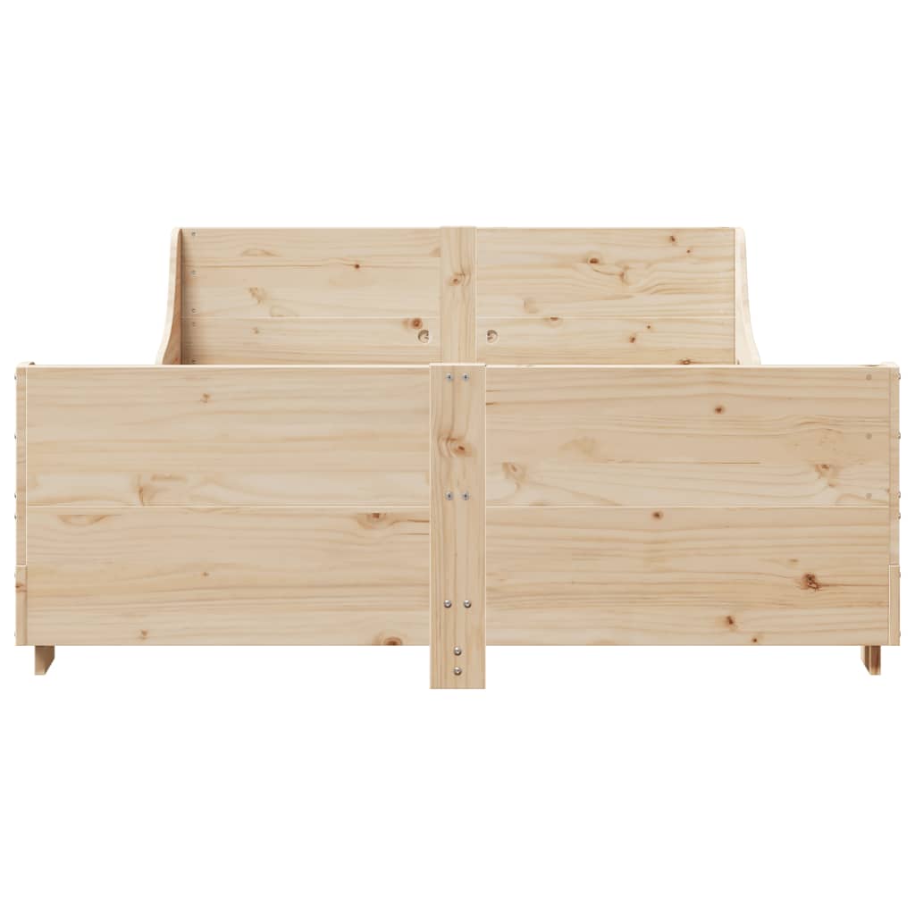 Vidaxl Rama Łóżka Bez Materaca, 120X190 Cm, Lite Drewno Sosnowe