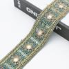 10 Ярдов Ретро Вышивка Кружевная Тесьма Шириной 4,5 см Антчный Золотой Ниткой Лента с Пайетками Для Шитья Платья Декора Аксессуар