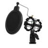Foldable Microphone Shockproof Stand Pop Filter Holder Kit for Recording Studio Live Broadcast