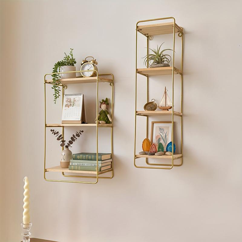 1 шт. Прихожая Многофункциональная настенная декоративная полка из винтажного железа Прочная в европейском стиле 49,5x13x12см