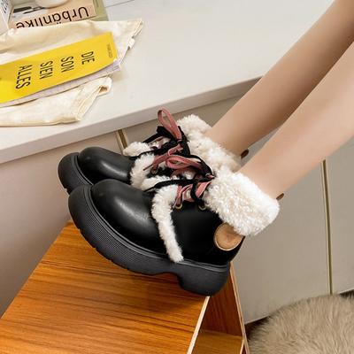 Женские зимние ботинки с толстым бархатом на осень и зиму