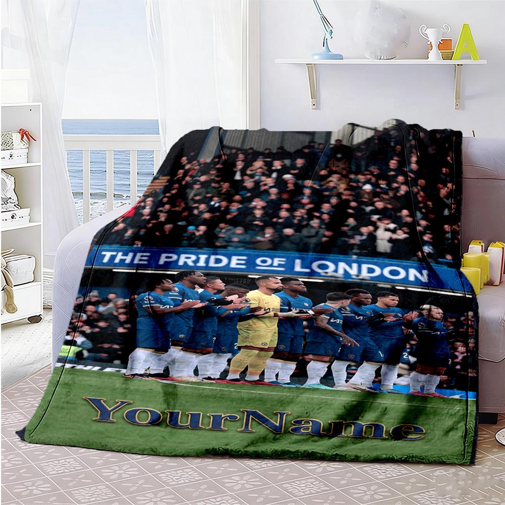 Chelsea Customize Text Blanket Lightweight Personalized Blanket Soft & Cozy for Couch Livingroom Office Home Decor Four Seasons Universal