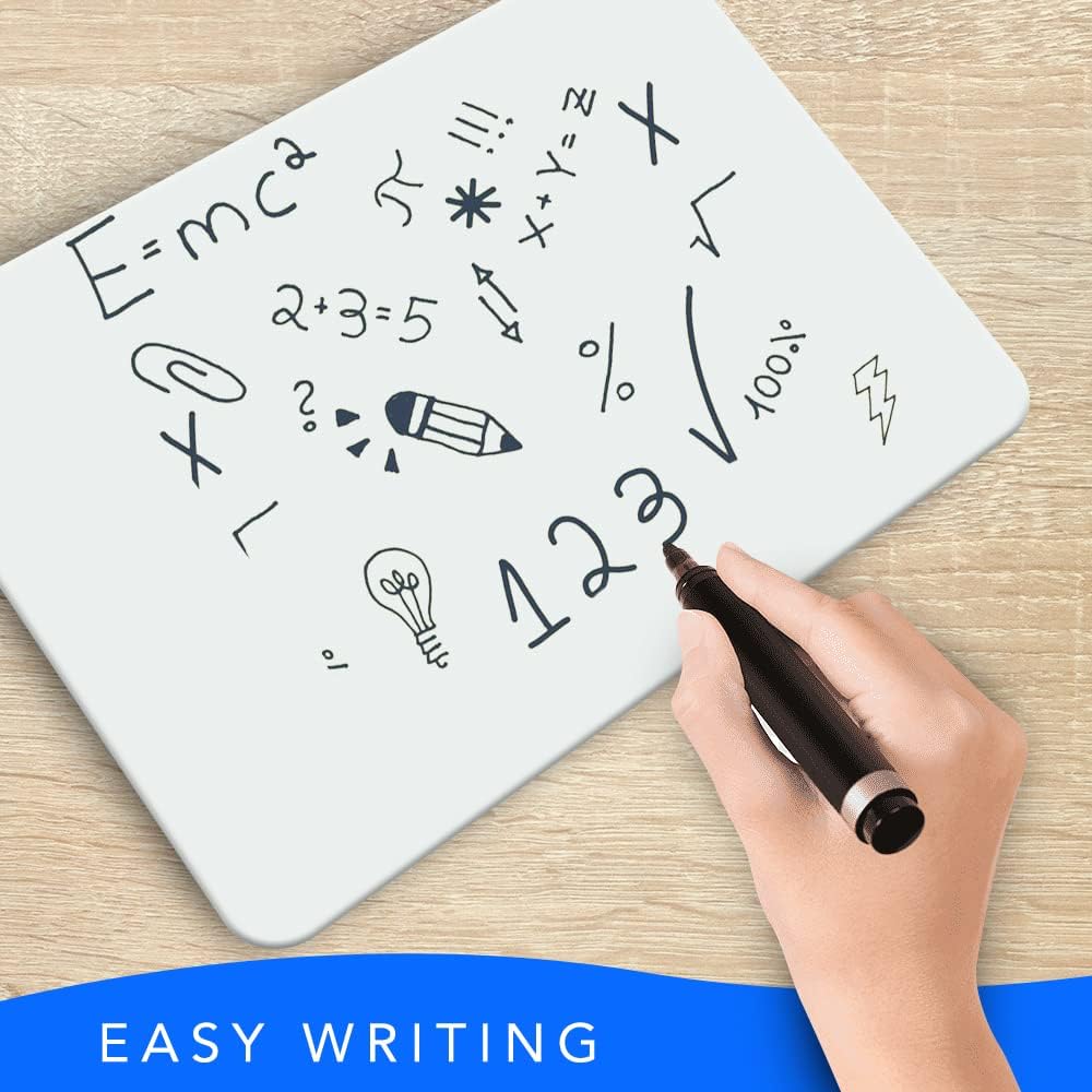 Small White Board 9X12, Small Dry Erase Board 2 Pack Whiteboard Dry Erase Double Sided with Lines Mini Whiteboard, Lapboard Ideal for Homeschool,