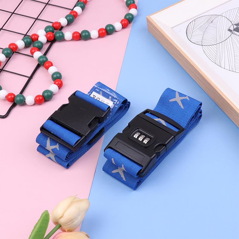 Ремень для багажа для путешествий Регулируемый замок с паролем Упаковочный ремень для багажа Надежный замок Противоугонный ремень для багажа