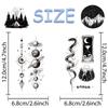 10sheets Black Mysterious Space Astronaut Planet Tattoo Stickers For Face Hand Arm Body Temporary Waterproof Tattoo Stickers