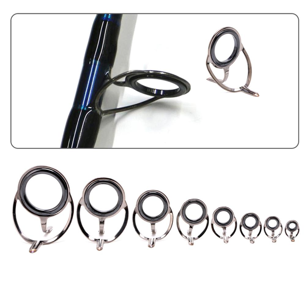 Kit Wire Loop Fishing Accessories Eye Rings Circle Ring Stainless Steel Fishing Rod Guides Tips