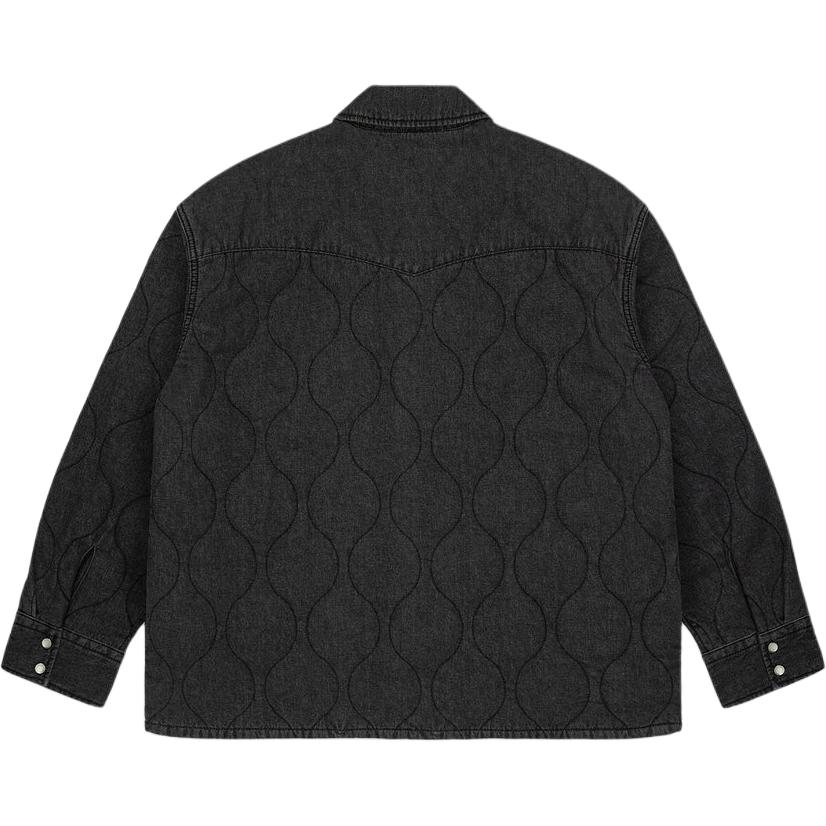 Коллаборация Levis X CLOT FW24 Дизайн с китайской пуговицей Накладной карман Повседневная куртка Куртка унисекс Черный A5354-0001