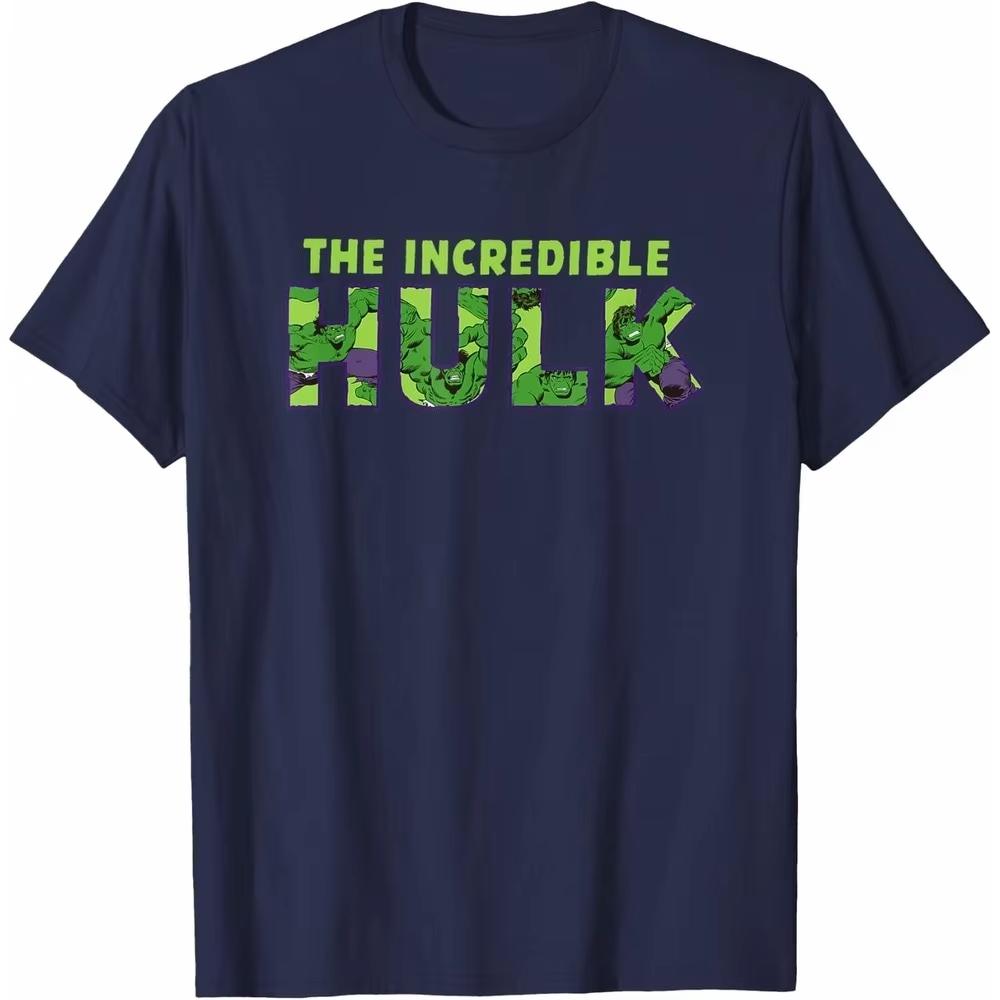 2026 Hulk TShirt Cartoon Comic Unisex Short Sleeve Pure Cotton Relaxed Fit Simple Crew Neck Leisure Top for Men Women Unisex