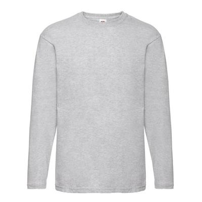 FRUIT OF THE LOOM Унисекс взрослая легкая футболка «Хезер» с длинными рукавами