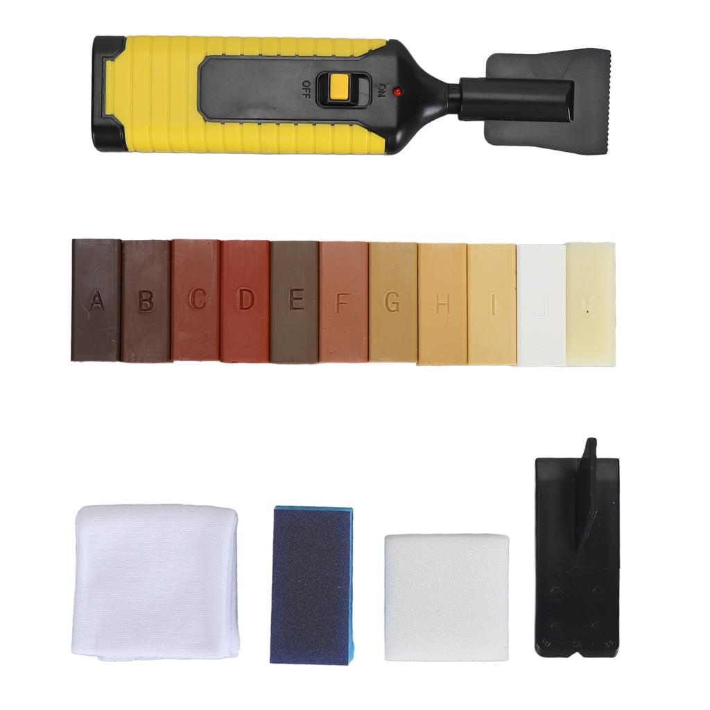 Floor Repair Wax Kit Repair Scratches Cracks Holes Wood Floor Repair Kit with 11 Colors Hard Wax Fil