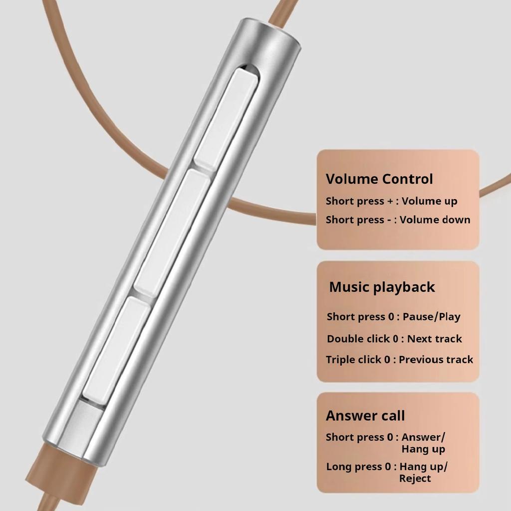 Металлические наушники 9D Surround Bass Type C&3,5 мм Проводные гарнитуры с управлением Вкладыши с HD-микрофоном для iPhone15/16/17 для наушников Samsung