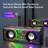 V8 TWS Прозрачный Механический Динамик Двойного Тона RGB Подсветка Bluetooth 5.0 Портативный Сабвуфер Беспроводное Аудио для Спорта