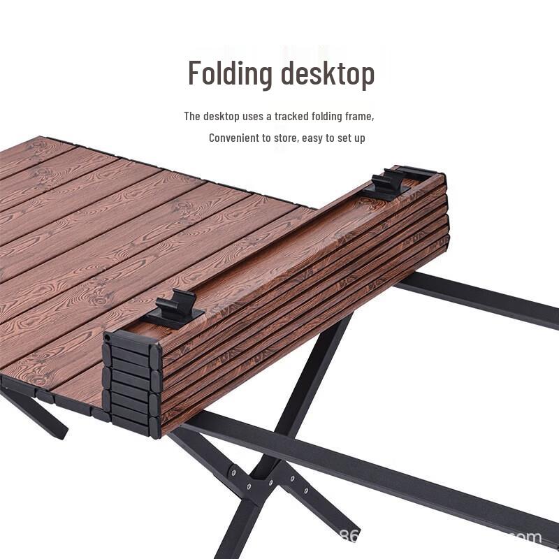FTLY Camping Carbon Steel Folding Roll-up Table