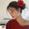 Cloth Red Rose Hairpin Bohemian Style Girl Hair Clip Sweet Flower Hair Clip  Summer
