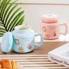 Керамическая кружка с крышкой Кофейные чашки большой емкости Кофейные чашки Чайные принадлежности Офисные, домашние, общежития Стаканы для воды Подарочная посуда