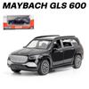 Масштаб 1/32 Benz GLS600, литая под давлением модель автомобиля, игрушечный автомобиль с откатным механизмом, звуком и светом для детей, коллекция подарков для мальчиков и девочек