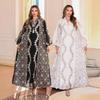 New Stock: Heavy Duty Mesh Embroidery Long Robe - Middle Eastern Xinjiang Dubai Festival Abaya