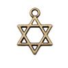 10 шт., подвески-подвески с гексаграммой, звездой Давида, для ювелирных изделий, античная бронза, цвет 17X13 мм