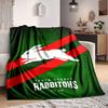 1Pc Rabbitohs Rugby Team Emblem Blanket Soft And Comfortable Casual Warm Camping Travel Christmas Halloween Xmas Gift M92412
