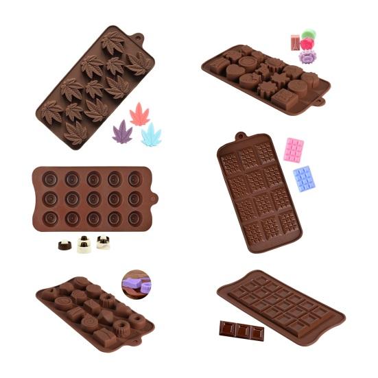 Силиконовые формы для шоколада трюфелей карамельных леденцов пищевых многоразовых легко моющихся шоколадных конфет желе кухонные принадлежности