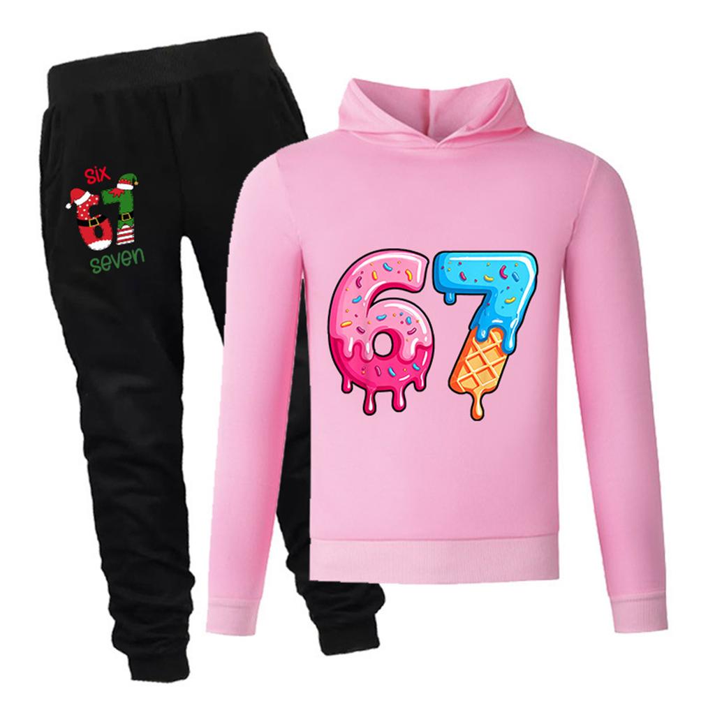 Детский пуловер с длинным рукавом свободного кроя с принтом в виде букв, комплект