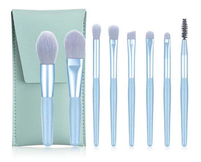 Mini 8 Makeup Brush Set Ins Eye Shadow Brush Foundation Blush Brush Novice Soft Hair Portable Makeup Brush
