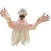 Voice Activated Halloween Ghost Decoration with LED Eyes Hanging Zombie Props Spooky Sound Effects for Party Garden Graveyard