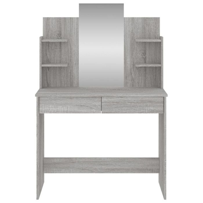 Dressing Table with Mirror Sonoma Grey 96x39x142 Cm