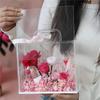 Акриловая коробка для цветов, ручная, подарочный пакет для упаковки с ручкой, многоразовый пакет для подружек невесты, свадьба, день рождения