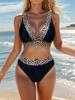 Cross-border Split Swimsuit Two-piece Leopard Print Bikini European and American Foreign Trade Swimwear Factory Supply Wholesale