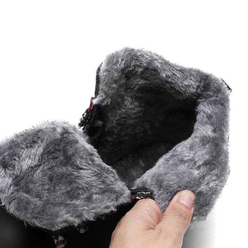 Men Winter Snow Boots Fashion Waterproof Sneakers Super Warm Brand Boots Outdoor Male Plush Hiking Boots Work Shoes Size 39-48