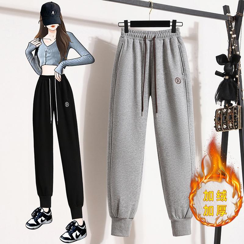 Зимние спортивные штаны Harlan Bunched Feet и флис с вышивкой из плотной ткани