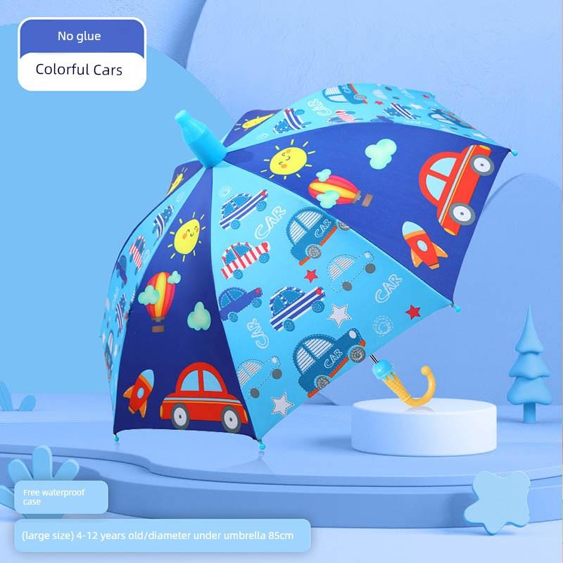 Children's Umbrella for Boys and Girls, Kindergarten Kids, Babies, Elementary School Students, Automatic Cartoon Umbrella for School Use