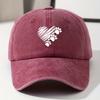 Heart Shaped and Paw Print Design Baseball Caps for Men and Women Are Lightweight and Durable, Outings