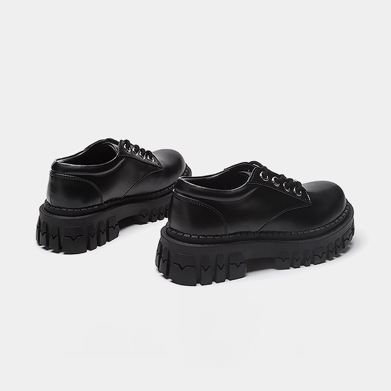 Туфли Delias Platform Small Leather Shoes Summer Black Japanese Mary Jean Shoes Women Shorty Music Babes Muffin Shoes British Style