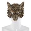 1 шт. Маска животного 3D на пол-лица для косплея, маска головы волка, реалистичные аксессуары для костюма, реквизит, маска оборотня, пенополиуретан