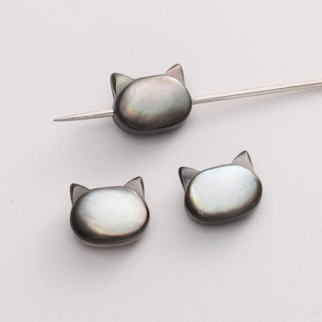 Натуральные ракушечные бусины в виде головы кролика и кошки для изготовления ожерелий, браслетов, серег и другой бижутерии