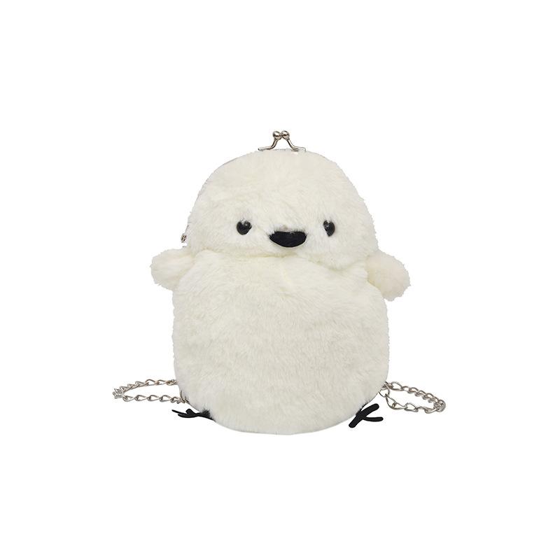 Косой пролет плюшевая сумка ins девушка сумка для мелочи через плечо лолита смешная цыпочка сумка волосатая сумка цепь